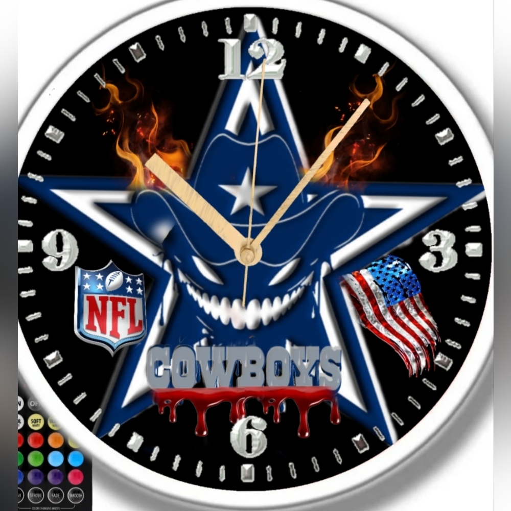 Dallas Cowboys led lights clock